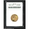 Image 1 : 1909-D $5 MS63 ANACS. Frosty and well struck. A few field marks are visible that limit the grade....