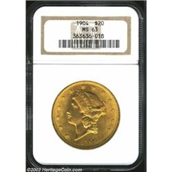 1904 $20 MS63 NGC....