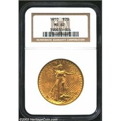 1910 $20 MS62 NGC....