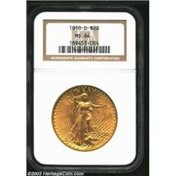 1910-D $20 MS64 NGC....