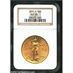 1910-S $20 MS63 NGC....