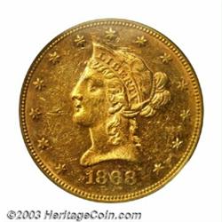1868 $10 AU55 PCGS....