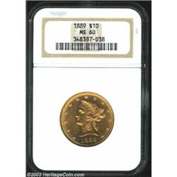 1889 $10 MS60 NGC....
