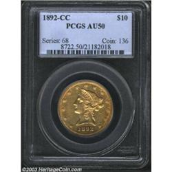 1892-CC $10 AU50 PCGS....
