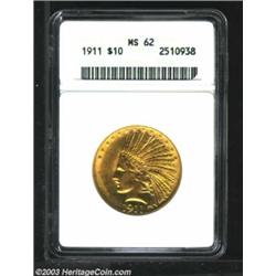 1911 $10 MS62 ANACS....