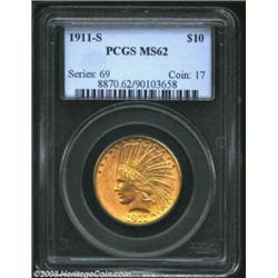 1911-S $10 MS62 PCGS....