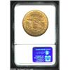Image 2 : 1852 $20 AU55 NGC. Traces of luster with a plethora of small contact marks.<BR><I>From the Brian...