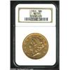 Image 1 : 1853 $20 AU55 NGC. Traces of luster remain under the attractive green-gold patina. A fully origin...