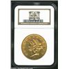 Image 1 : 1857-S $20 AU58 NGC. Luster surrounds the stars individually, but not as a group. A sharply struc...