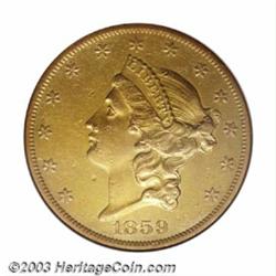 1859-O $20 --Altered Surfaces--ANACS. AU Details, Net XF40....