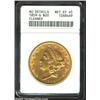 Image 1 : 1859-S $20 --Cleaned--ANACS. AU Details, Net XF45. The 1 is recut below the base, and apparently...