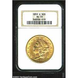 1859-S $20 AU55 NGC....