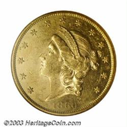 1860 $20 MS60 NGC....
