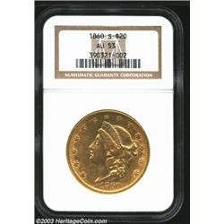 1860-S $20 AU53 NGC....