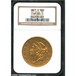 1861-S $20 XF40 NGC....