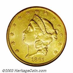 1861-S $20 AU58 NGC....