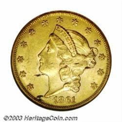 1861-S $20 AU58 NGC....