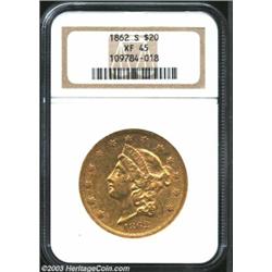 1862-S $20 XF45 NGC....