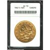 Image 1 : 1862-S $20 AU53 ANACS. A problem-free representative that has ample glimpses of the original lust...