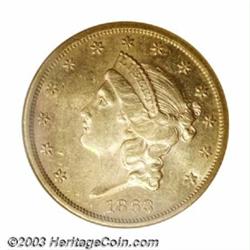 1863 $20 AU53 NGC....