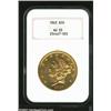 Image 3 : 1863 $20 AU53 NGC....