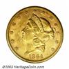 Image 1 : 1864-S $20 AU58 NGC. The 1864-S is one of the lesser-seen S-mint Twenties that were found on the...