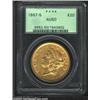 Image 1 : 1867-S $20 AU50 PCGS....