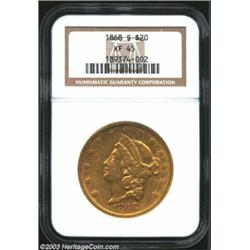 1868-S $20 XF45 NGC....