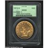 Image 1 : 1873-S $20 Closed 3 MS60 PCGS....