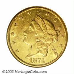 1874-CC $20 AU58 NGC....