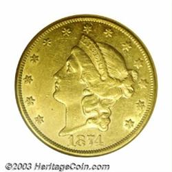 1874-CC $20 AU58 NGC....