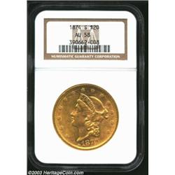 1874-S $20 AU58 NGC....