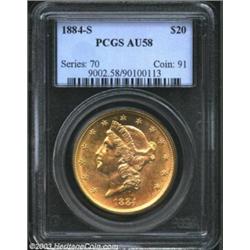 1884-S $20 AU58 PCGS....