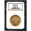 Image 1 : 1890-CC $20 AU55 NGC. Bright luster radiates from the margins and devices. Sharply struck and wit...