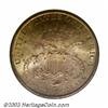 Image 2 : 1892-S $20 MS63 ICG. Original, well frosted surfaces are draped in warm reddish patina. Liberty's...