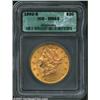 Image 3 : 1892-S $20 MS63 ICG. Original, well frosted surfaces are draped in warm reddish patina. Liberty's...