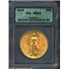 Image 1 : 1913 $20 MS63 ICG. Deep golden color overall, a number of typical surface abrasions limit the gra...