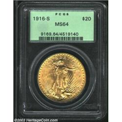 1916-S $20 MS64 PCGS....