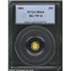 Image 1 : 1881 25C Indian Octagonal 25 Cents, BG-799O, R.5, MS64 PCGS. A well struck Fractional with bright...
