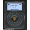 Image 1 : 1871 25C Liberty Round 25 Cents, BG-813, R.5, MS64 PCGS....