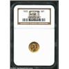 Image 1 : 1903 G$1 Louisiana Purchase/Jefferson MS62 NGC. A bright, semi-prooflike example with flashes of...