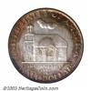 Image 1 : 1936 50C Delaware MS67 NGC. Tab toned on the obverse in crimson-russet shadings and a silver-gray...