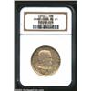 Image 1 : 1922 50C Grant with Star MS61 NGC. The centers have dove-gray patina, while the margins have lumi...