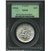 Image 3 : 1946 50C Iowa MS68 PCGS. Shimmering, virtually untoned surfaces that come temptingly close to "as...