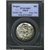 Image 1 : 1936-S 50C Oregon MS67 PCGS. A mostly untoned, silver-white representative, there is a blush of p...