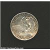 Image 2 : 1925 50C Stone Mountain MS60 Cleaned Uncertified. Counterstamped "79" and "OKLA", (for Oklahoma)...