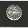 Image 1 : 1925 50C Stone Mountain AU50 Cleaned Uncertified. Counterstamped "54" and "TENN." (for Tennessee)...