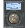 Image 1 : 1951 50C Washington-Carver MS66 PCGS. Dappled mauve-gray patina blankets the reverse, and colors...