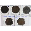 Image 1 : 5 LARGE CENTS 1817, 35, 37, 2 46 SOME CORROSION