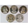 Image 1 : (5) ONE OUNCE STERLING SILVER ROUNDS DEPICTING FAMOUS NATIVE AMERICAN INDIANS